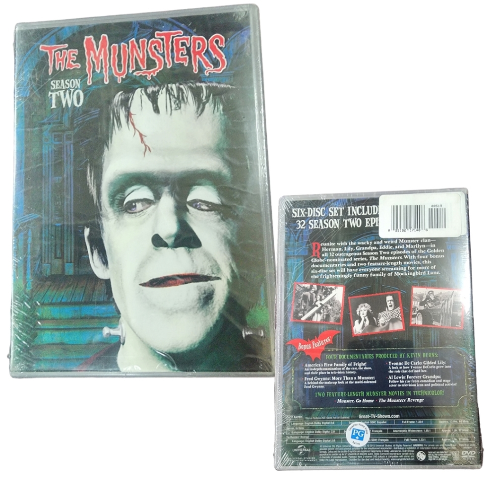 The Munsters Season Two 6 Disc Set - 32 Episodes New